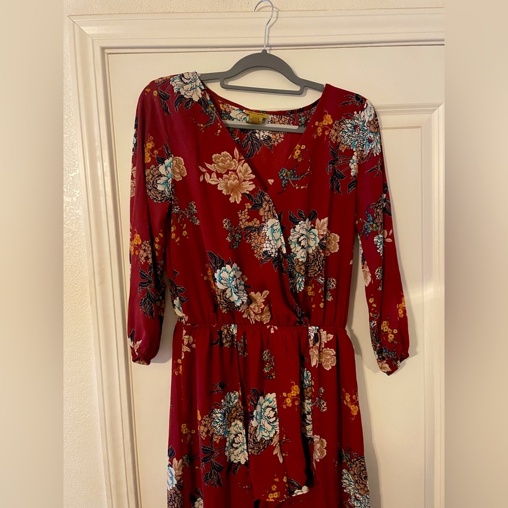 Wrangler High-Low Floral dress with built-in shorts